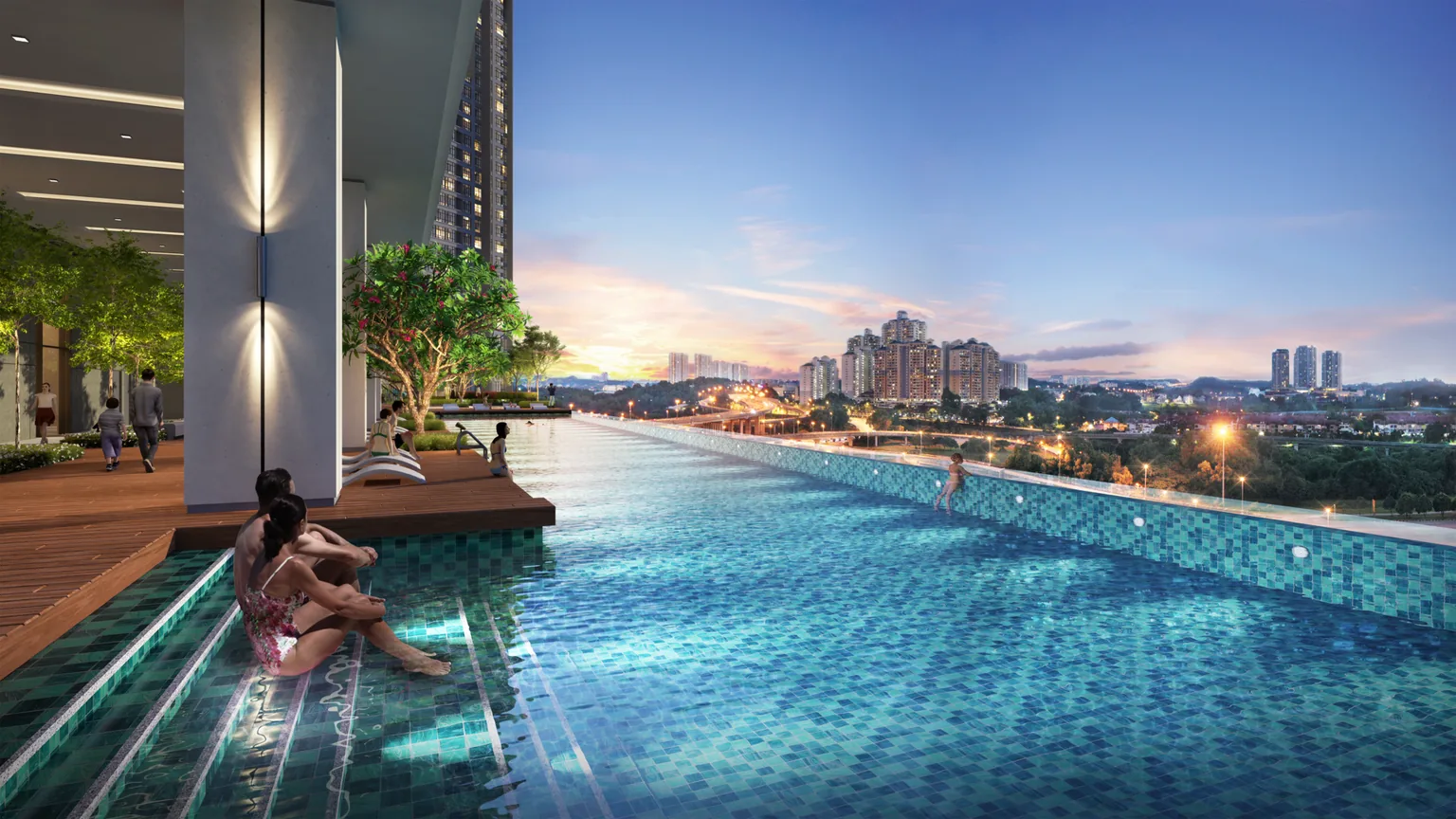 Solano Grand EC resort pool deck — artist's impression